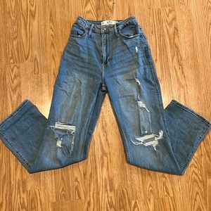 Hollister curvy ultra high rise dad jean, size W 25 L 31